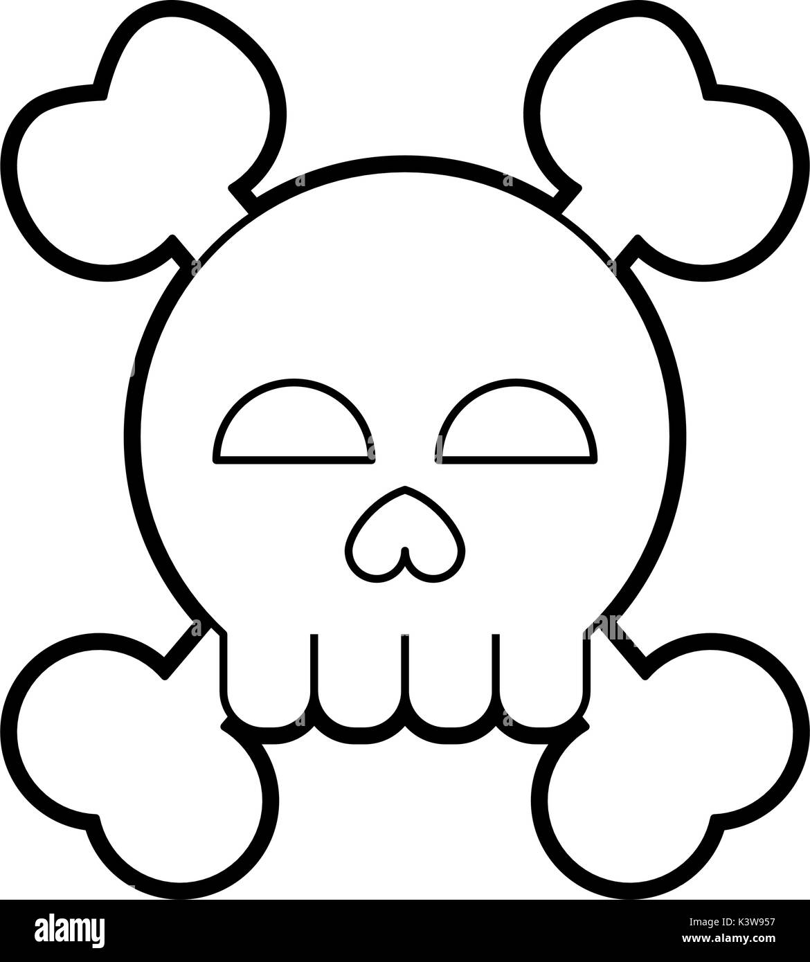 Isoalted skull head design Stock Vector Image & Art - Alamy