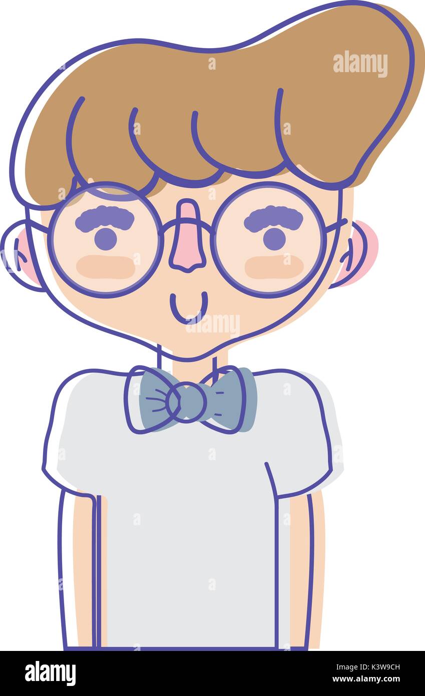 cute boy with clothes and hairstyle Stock Vector Image & Art - Alamy