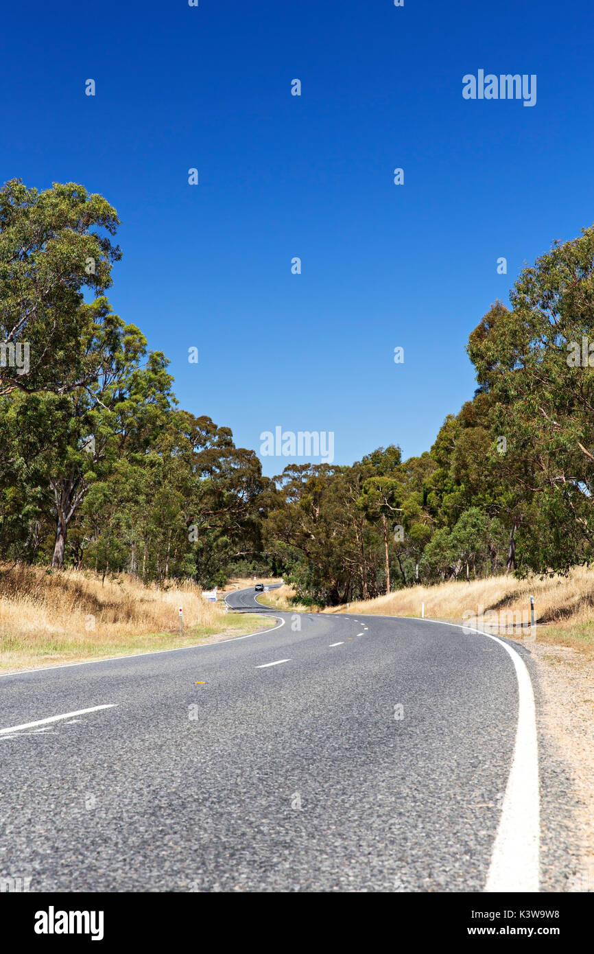 Pyrenees landscape in the Pyrenees Region of Victoria Australia, Stock Photo