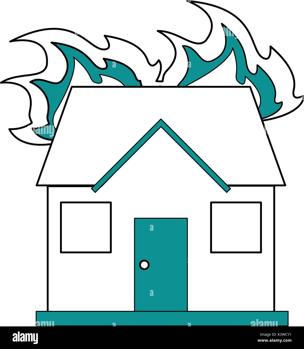 Isolated house on fire design Stock Vector Image & Art Alamy