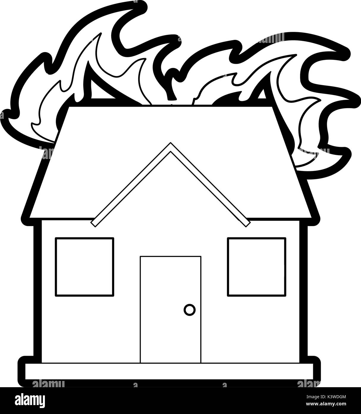 Isolated house on fire design Stock Vector Image & Art Alamy