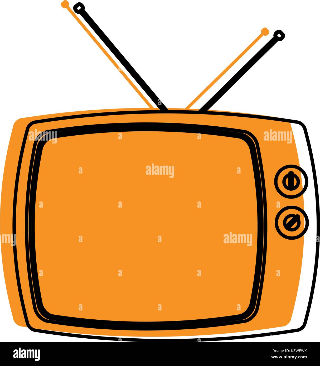 Isolated retro tv design Stock Vector Image & Art - Alamy