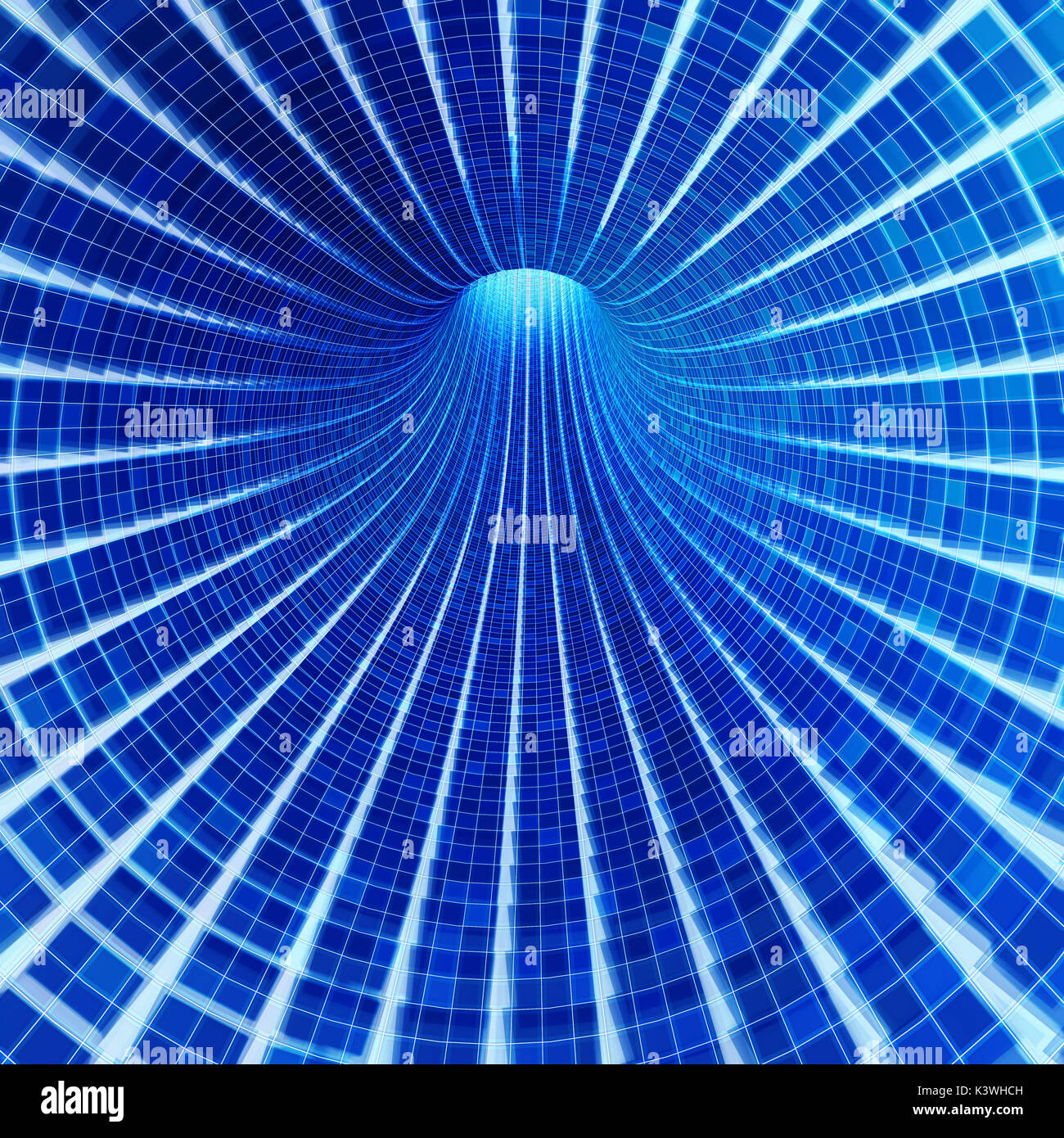 Technology tunnel graphic background 3d rendering Stock Photo