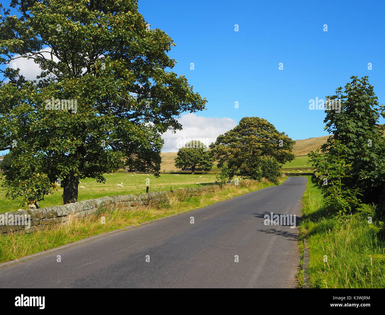 Country road in Todmorden Stock Photo Alamy