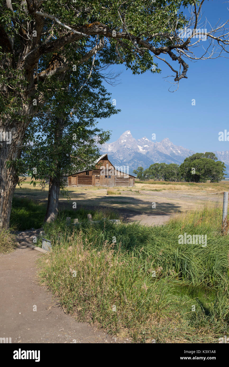 Moulton barn on Mormon Row Grand Teton National Park Wyoming Stock Photo