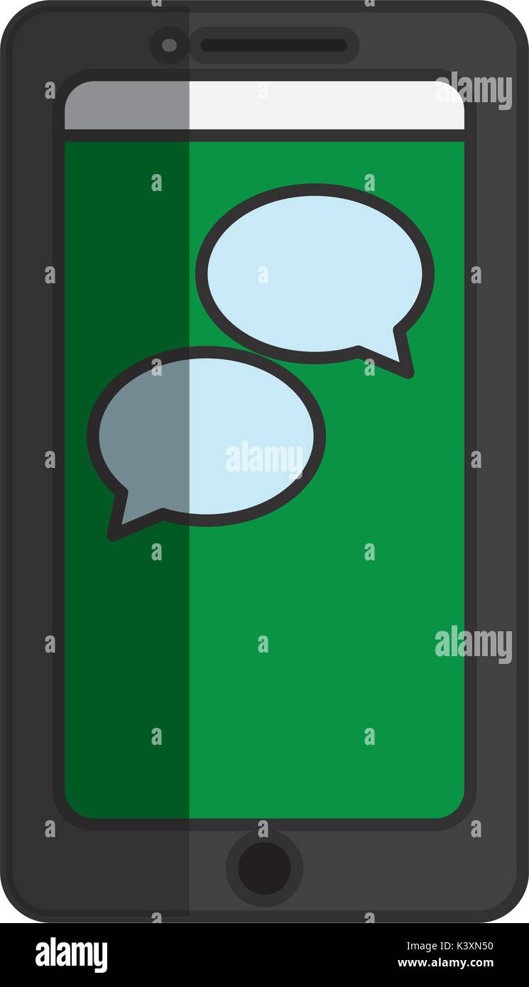 smartphone with speech bubble icon Stock Vector Image & Art - Alamy