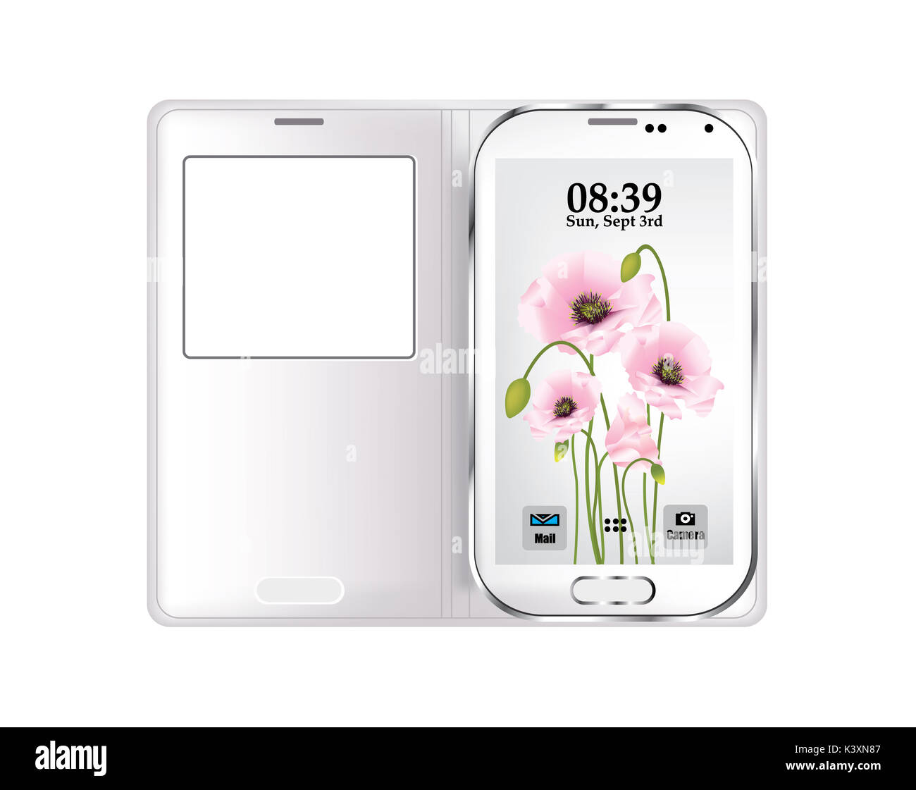 Mobile on white background Stock Photo - Alamy