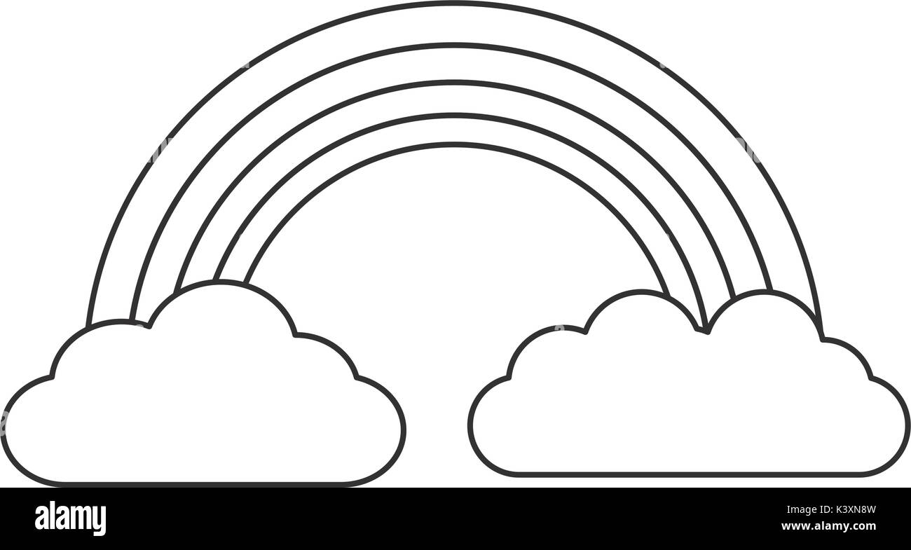 rainbow and clouds icon Stock Vector Image & Art - Alamy