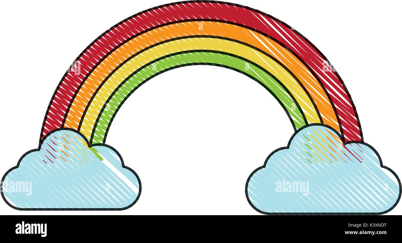 rainbow and clouds icon Stock Vector Image & Art - Alamy