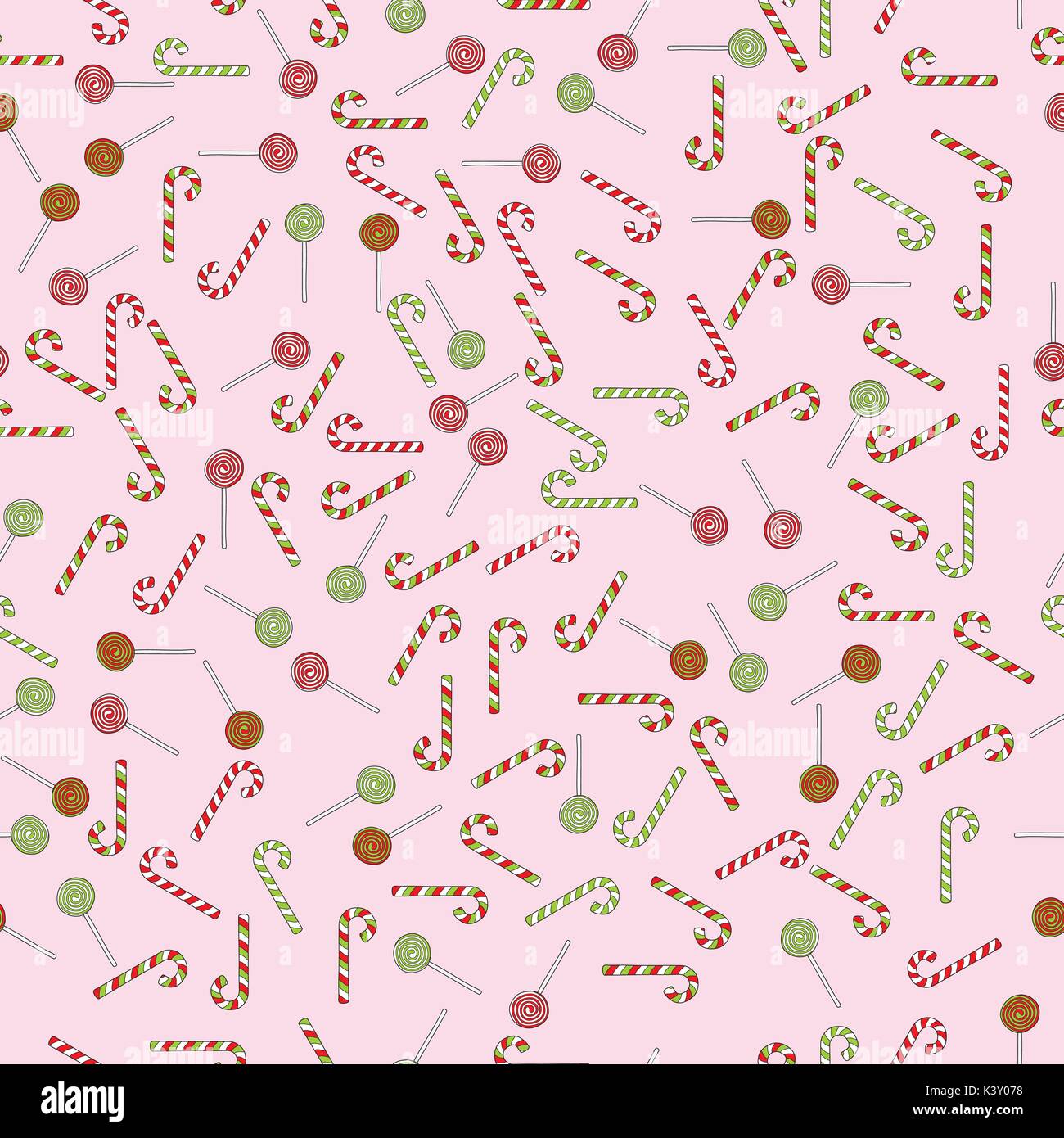 hand drawn vector christmas seamless pattern Stock Vector Image & Art ...