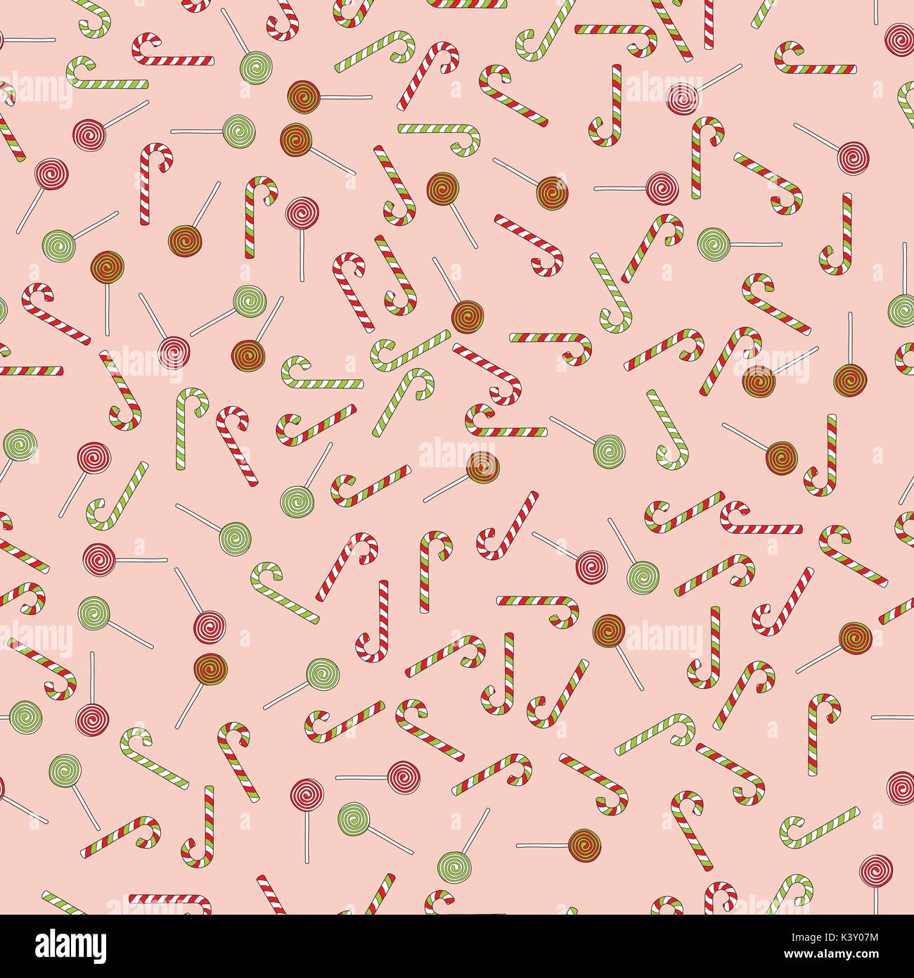 hand drawn vector christmas seamless pattern Stock Vector Image & Art ...