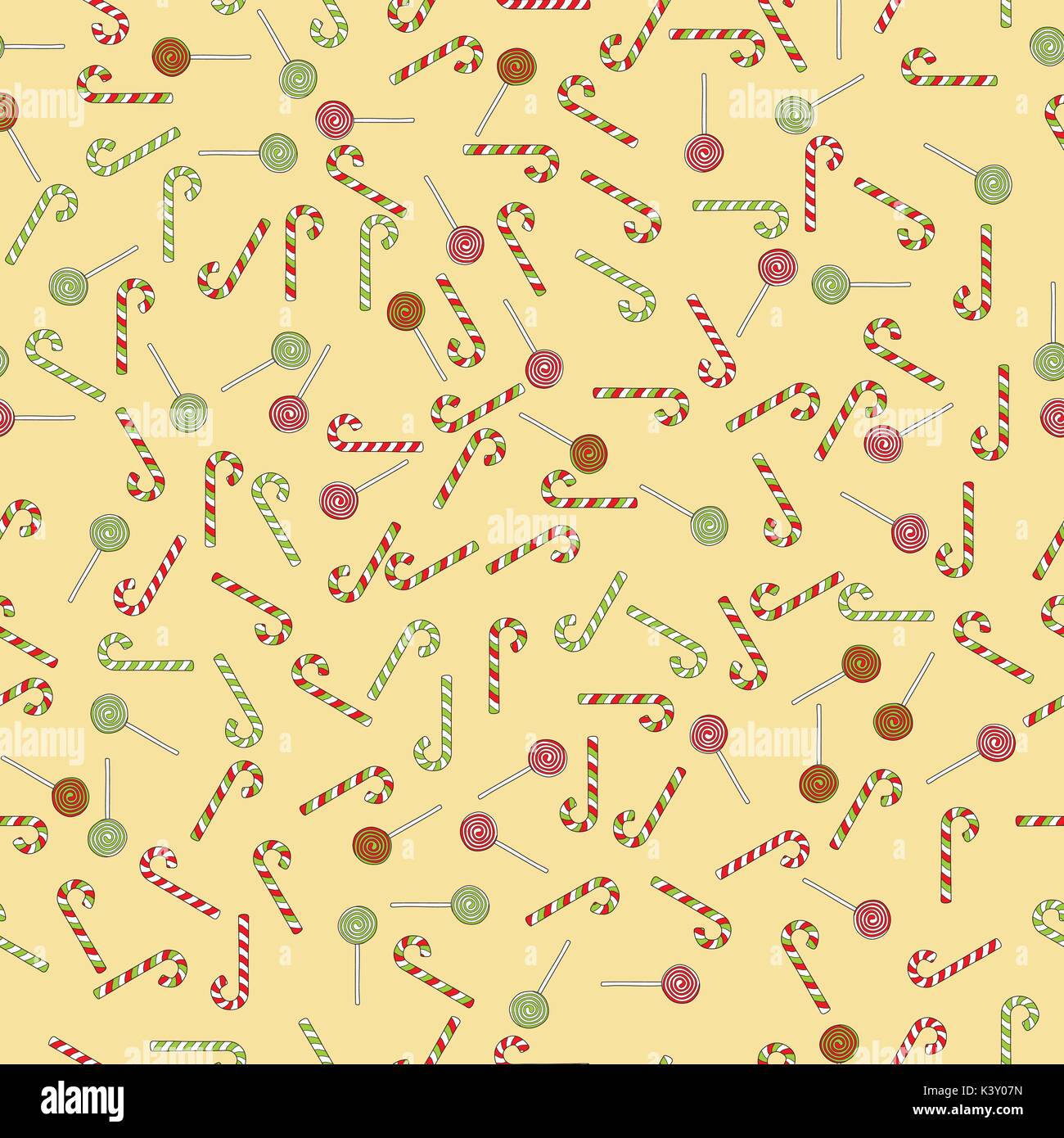 hand drawn vector christmas seamless pattern Stock Vector Image & Art ...