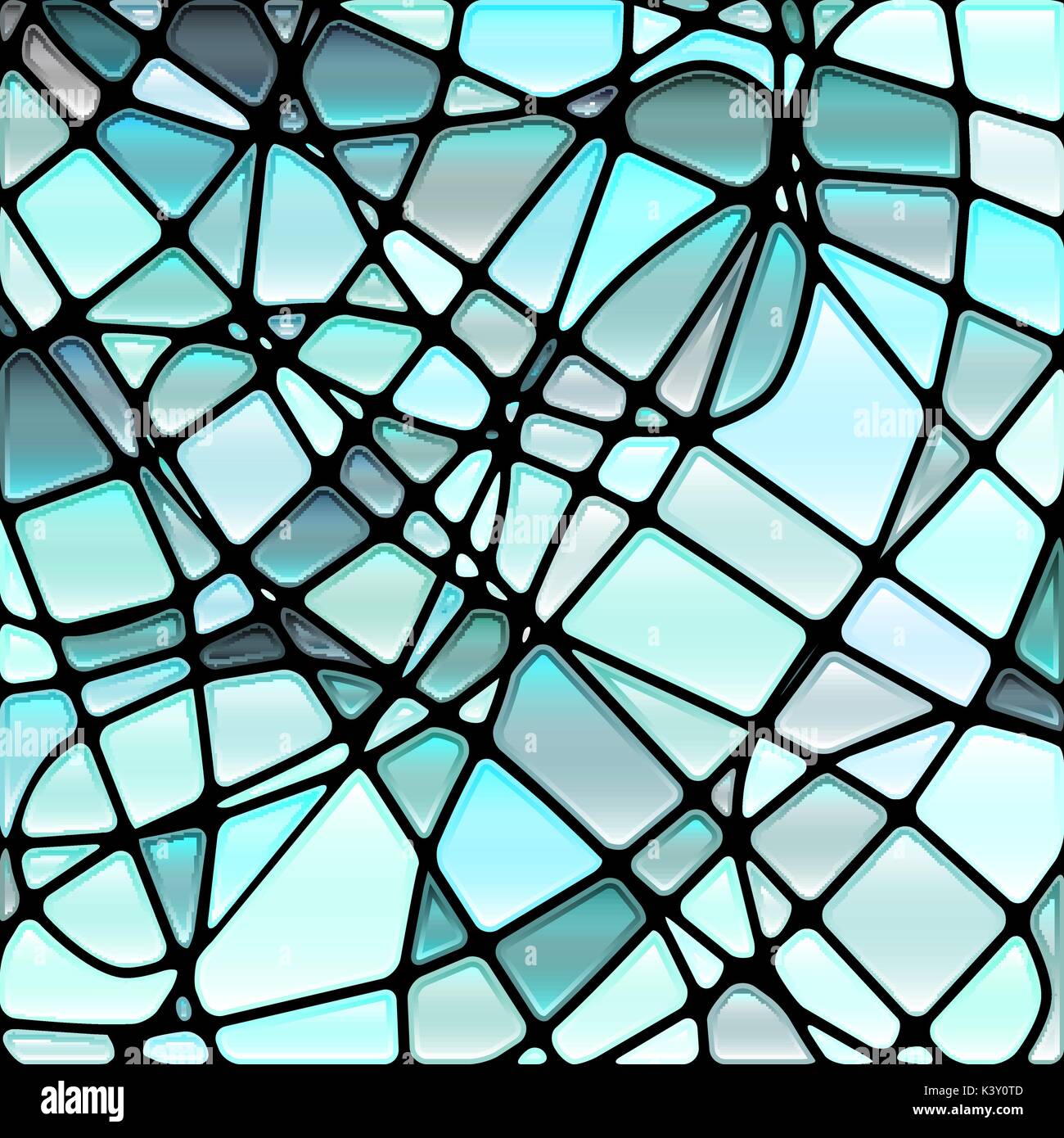 abstract vector stained-glass mosaic background - light blue Stock ...