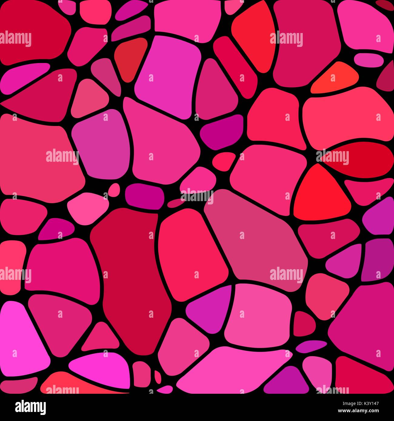 abstract vector stained-glass mosaic background - red circles Stock ...