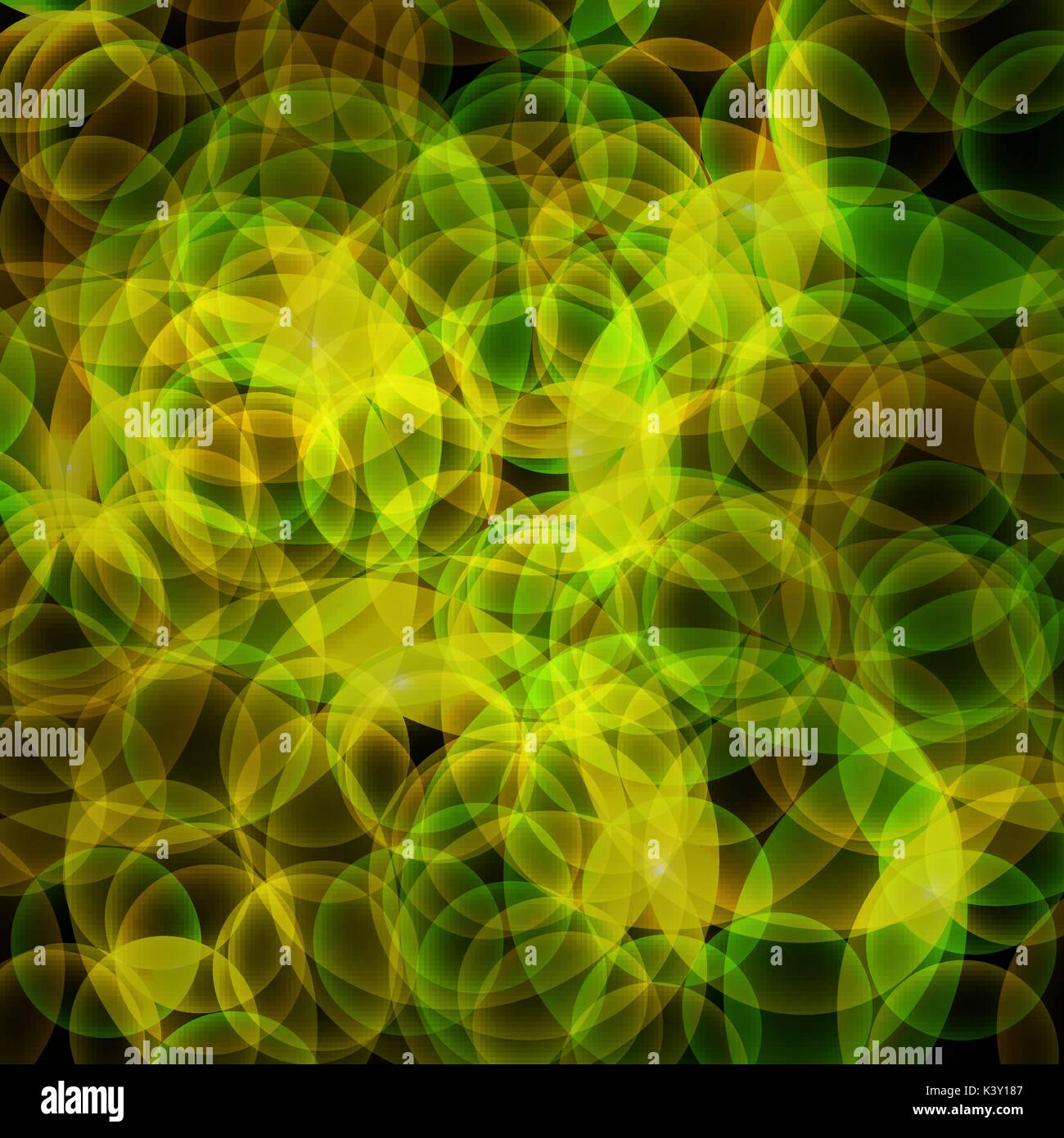 abstract vector glowing background with bright circles - yellow and ...
