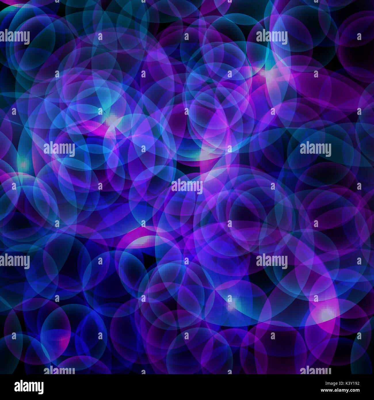 abstract vector glowing background with bright circles - blue and ...