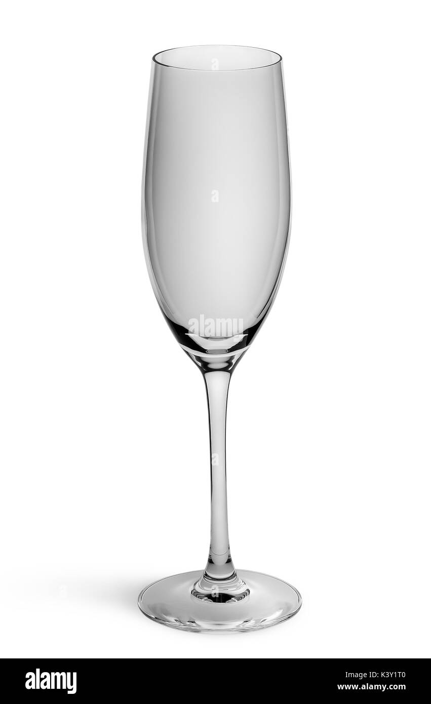Empty champagne glass top view Stock Photo