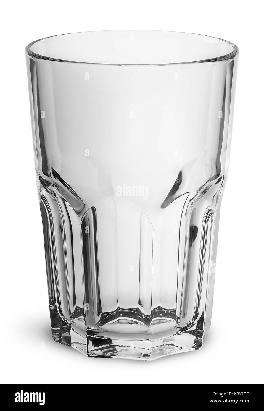 Empty faceted glass top view Stock Photo