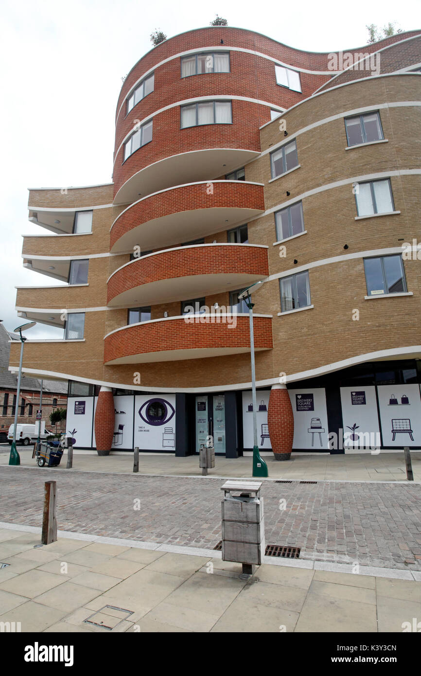 Modern architecture, new buildngs in Brewery Square, Dorchester, Dorset. Stock Photo