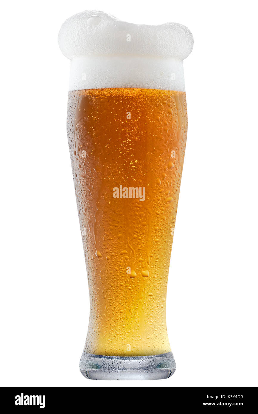 Mug of frosty beer with foam Stock Photo - Alamy