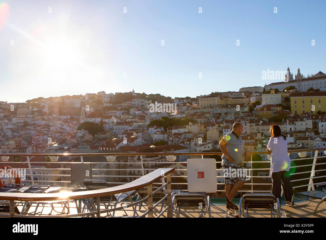 Lisbon, the capital and the largest city of Portugal in the Alfama District on the Atlantic coast in Western Europe Stock Photo
