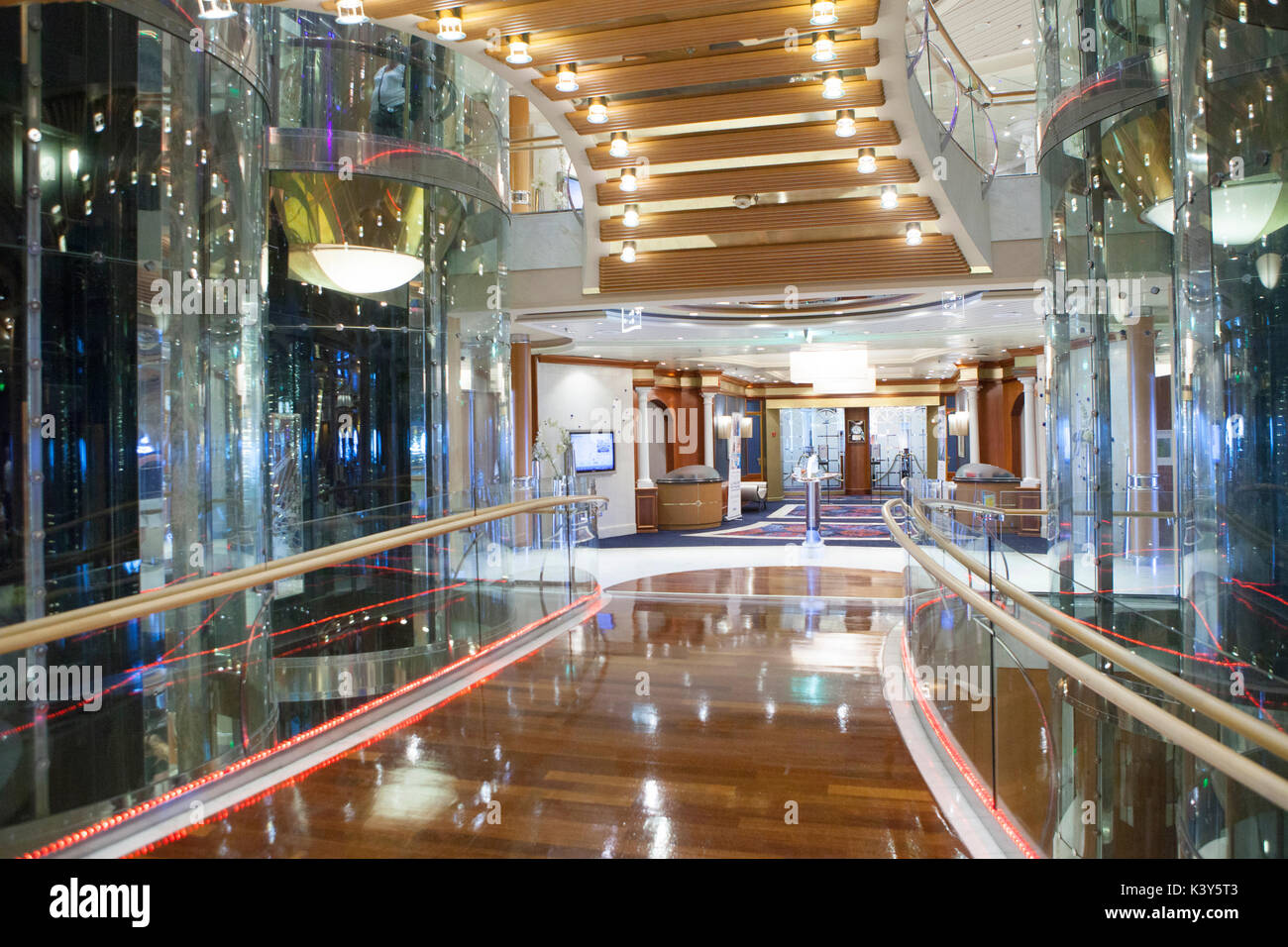 Mall inside the Royal Caribbean Navigator of the sea cruise. It