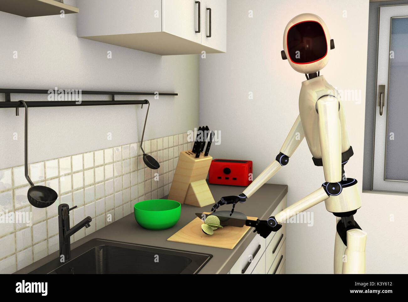 https://c8.alamy.com/comp/K3Y612/a-robot-makes-the-food-in-the-kitchen-K3Y612.jpg