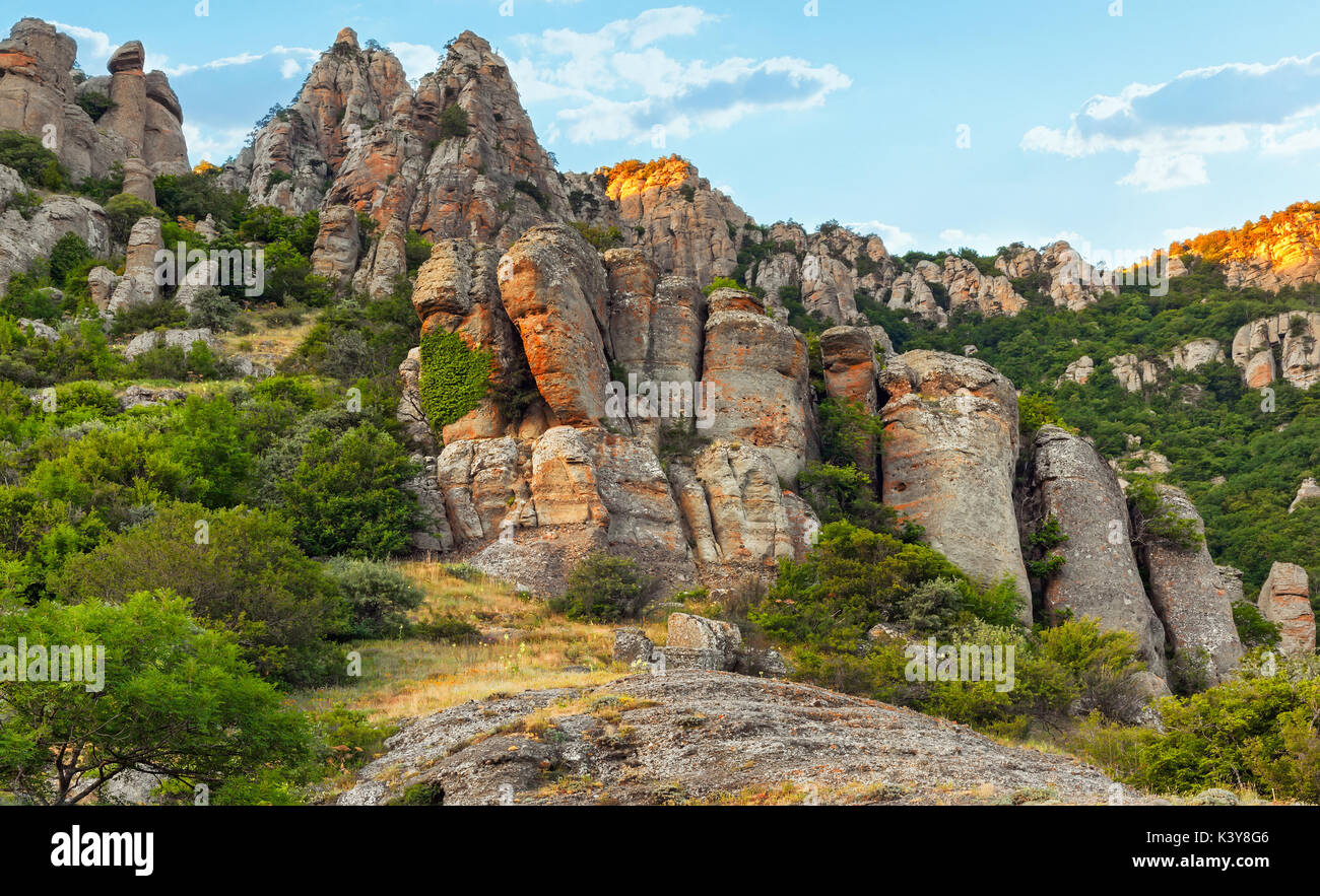 The strange cluster of rocks formed under the influence of wind and ...