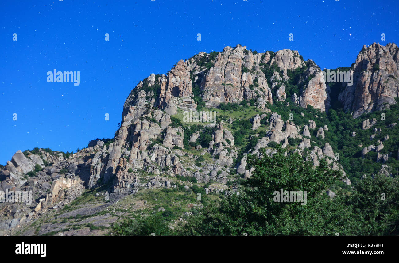 The unusual cluster of rocks formed under the influence of wind and ...