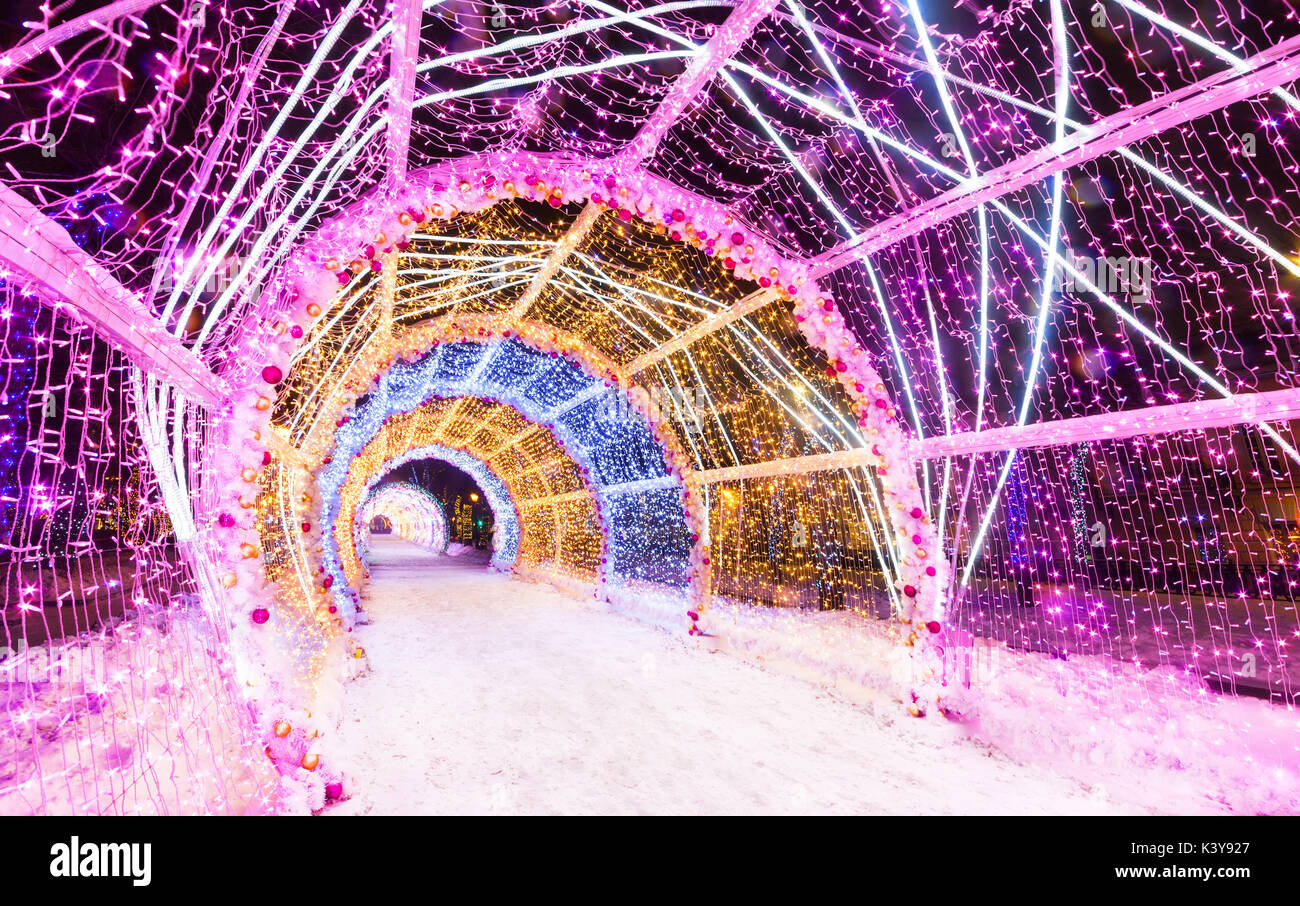 Christmas lights tunnel hires stock photography and images Alamy