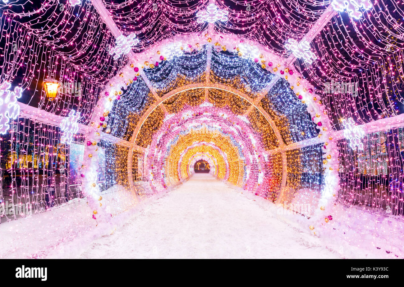 Christmas lights tunnel hires stock photography and images Alamy