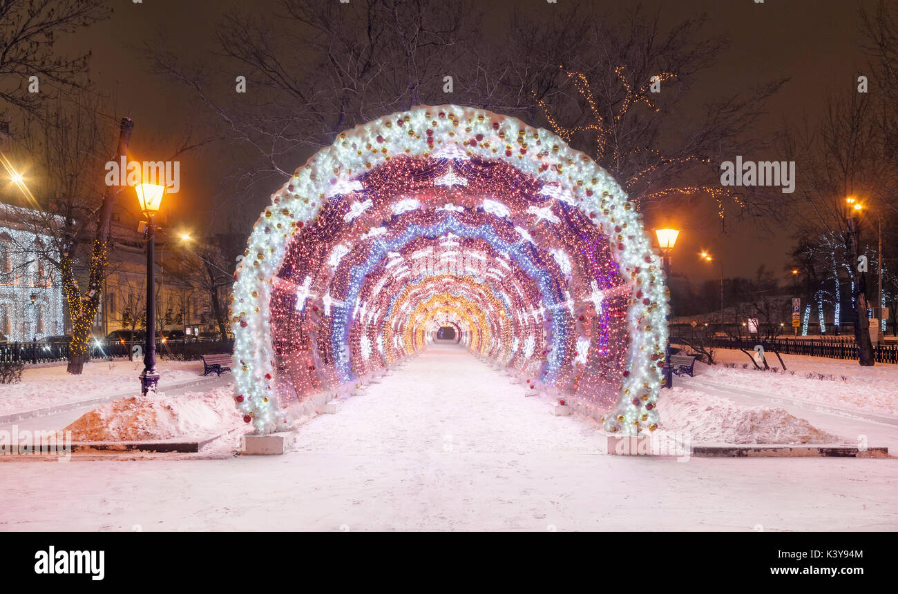 Christmas lights tunnel hires stock photography and images Alamy