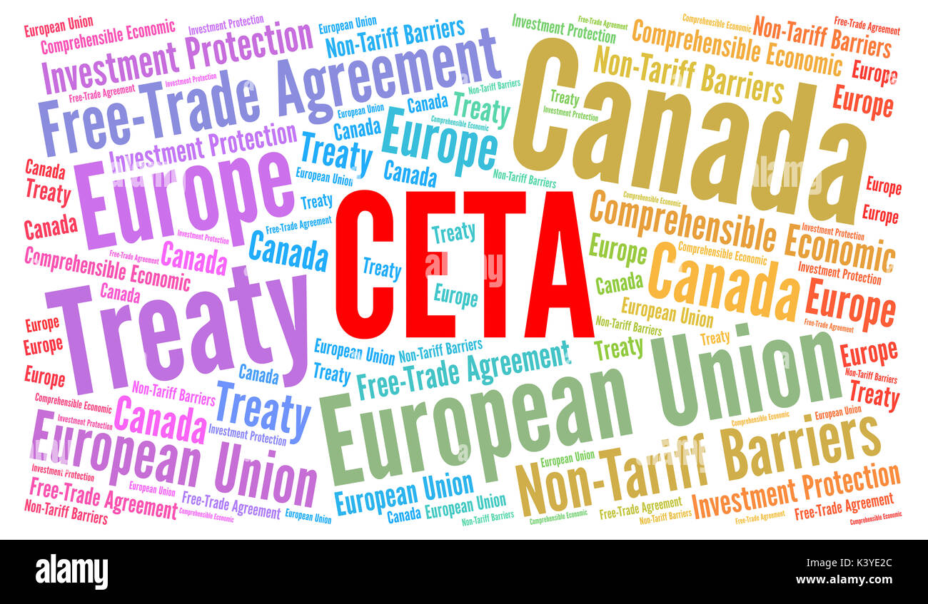 CETA word cloud illustration Stock Photo - Alamy