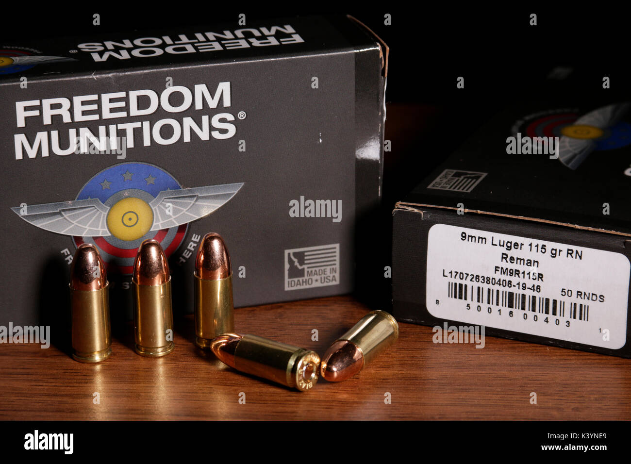 Freedom Munitions 9mm Ammo Stock Photo Alamy