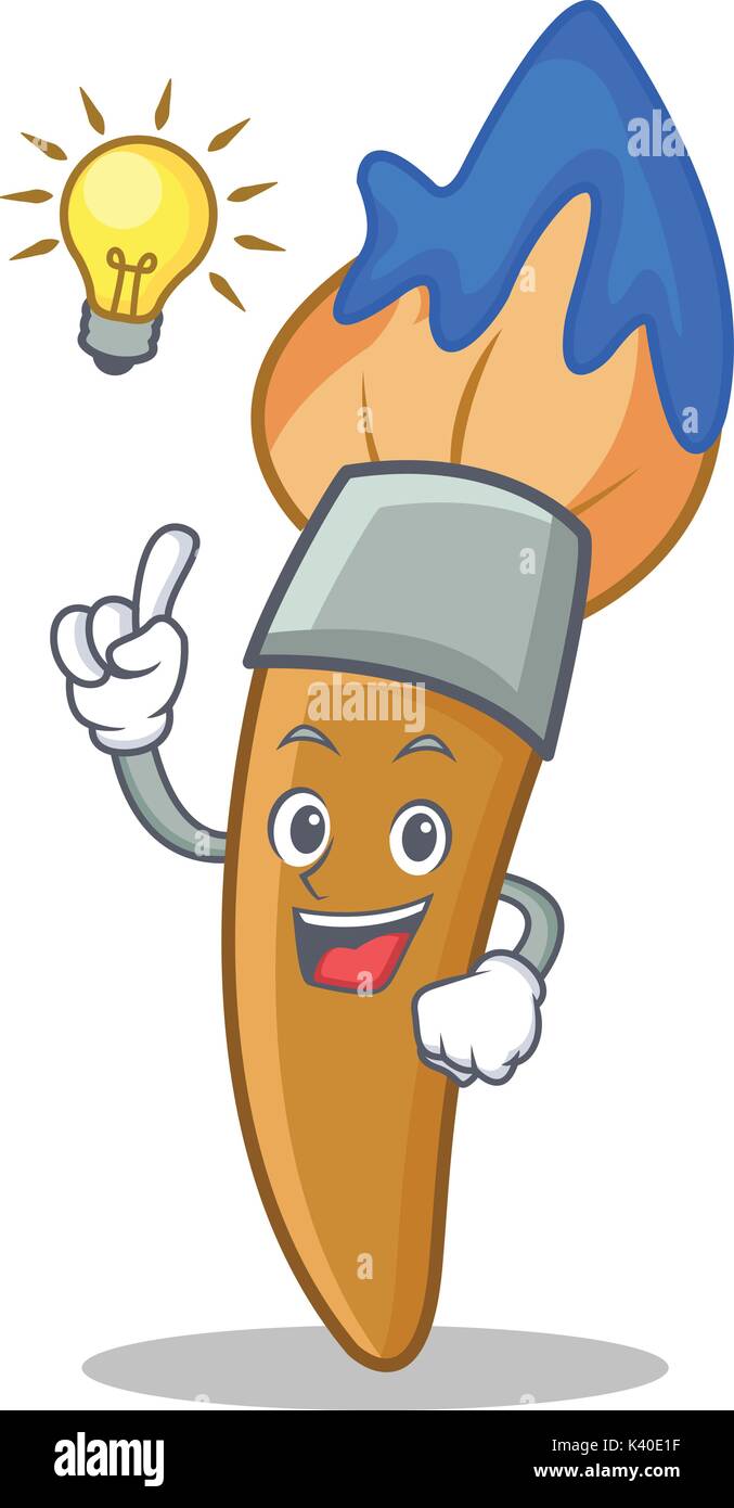 Have an idea paint brush character cartoon Stock Vector Image & Art - Alamy