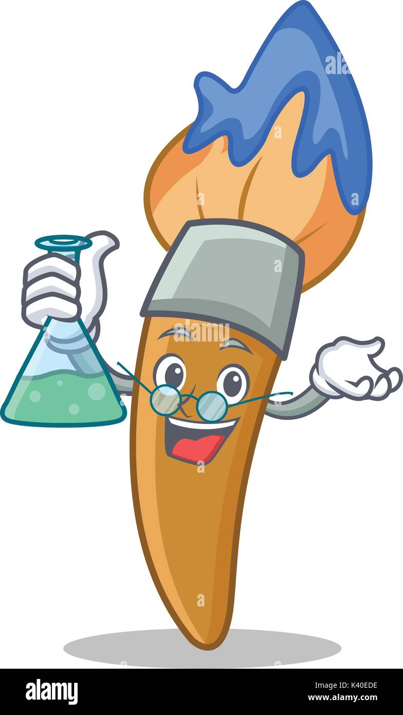 Professor paint brush character cartoon Stock Vector Image & Art Alamy