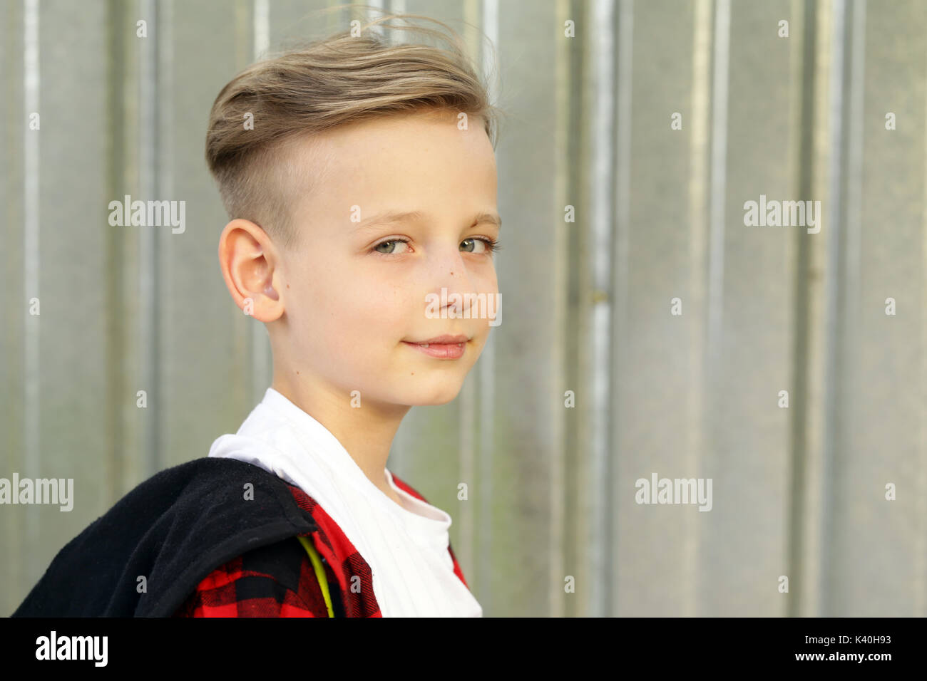 Closeup Little Cute Boy Blonde Stock Photos Closeup Little Cute