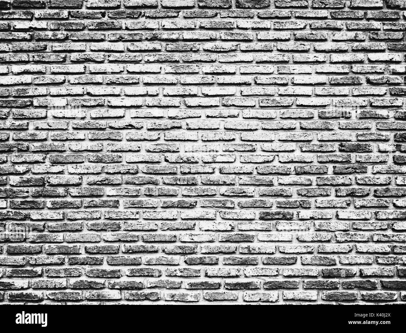 Black White Brick Wall Texture Design Empty Abstract Background
