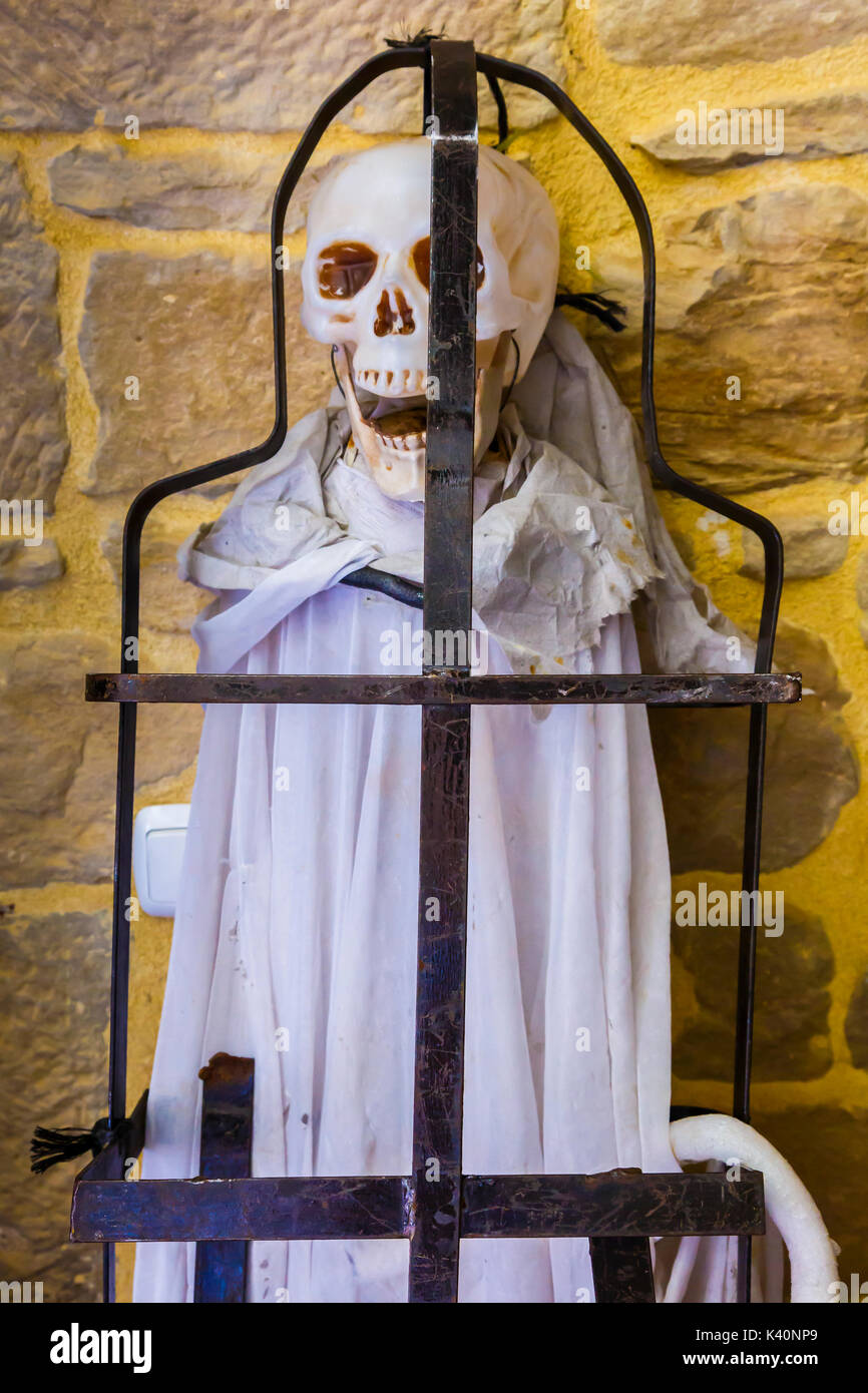 Torture instrument. Witchery Week 2016. Bargota, Navarre, Spain, Europe. Stock Photo