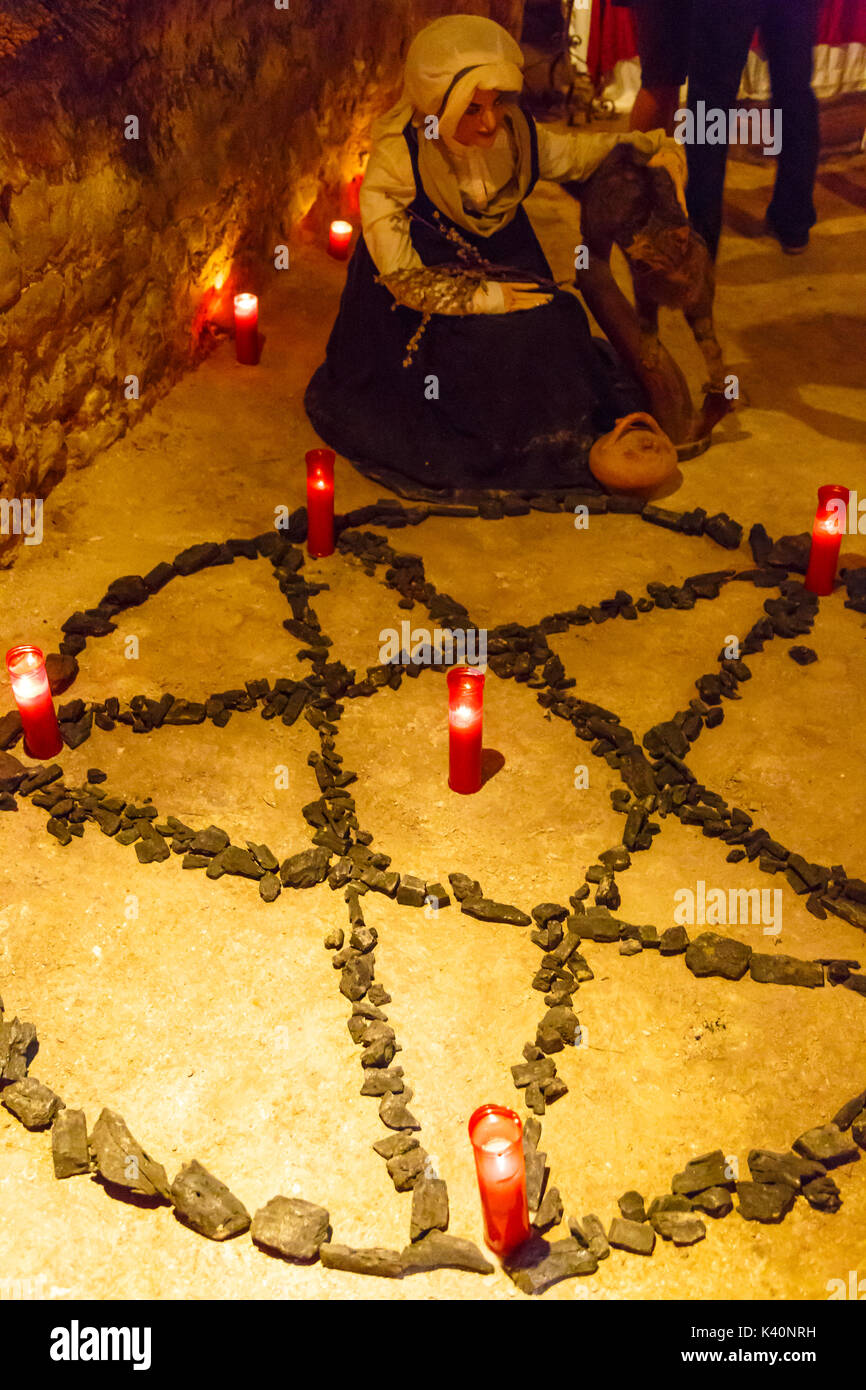 Witchy ceremony. Witchery Week 2016. Bargota, Navarre, Spain, Europe. Stock Photo