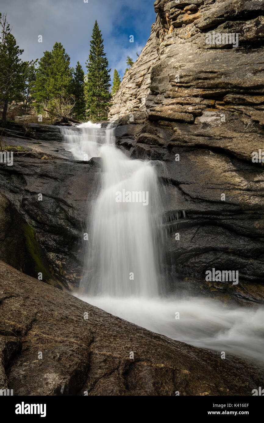 Cascades Above Bridal Veil Falls Near Estes Park Colorado Stock Photo Alamy