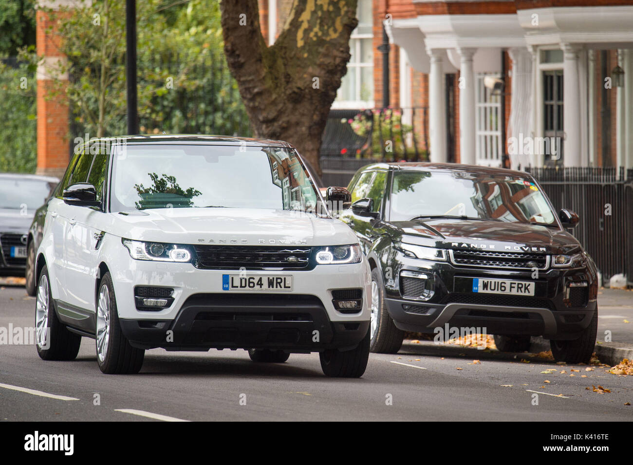 General view of Range Rover cars in Chelsea, west London, as the so