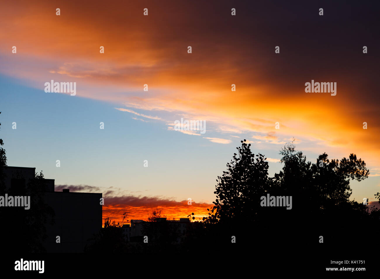 Beautiful sunset sky Stock Photo