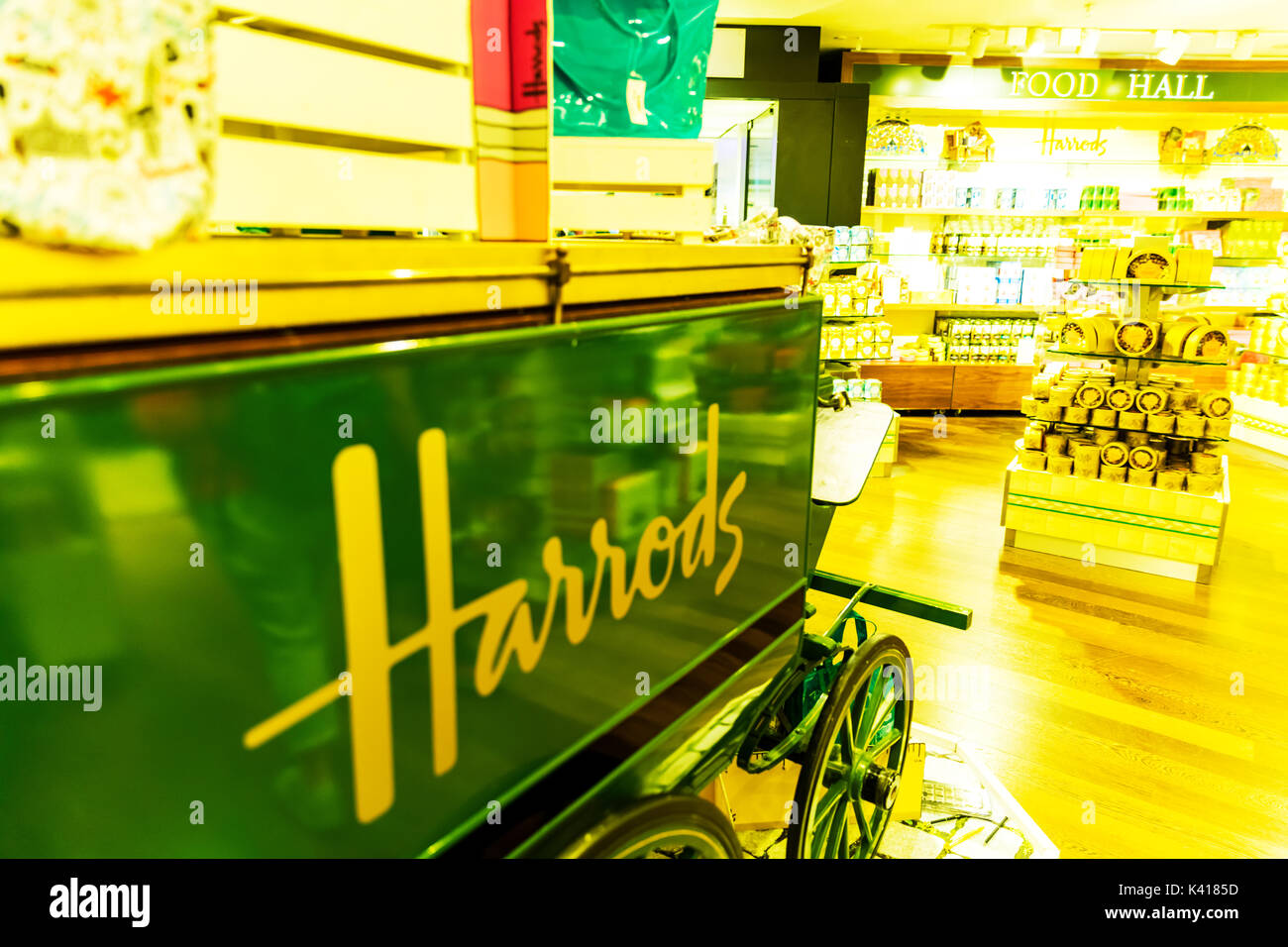 Harrods store, Harrods London UK, Harrods interior, inside Harrods