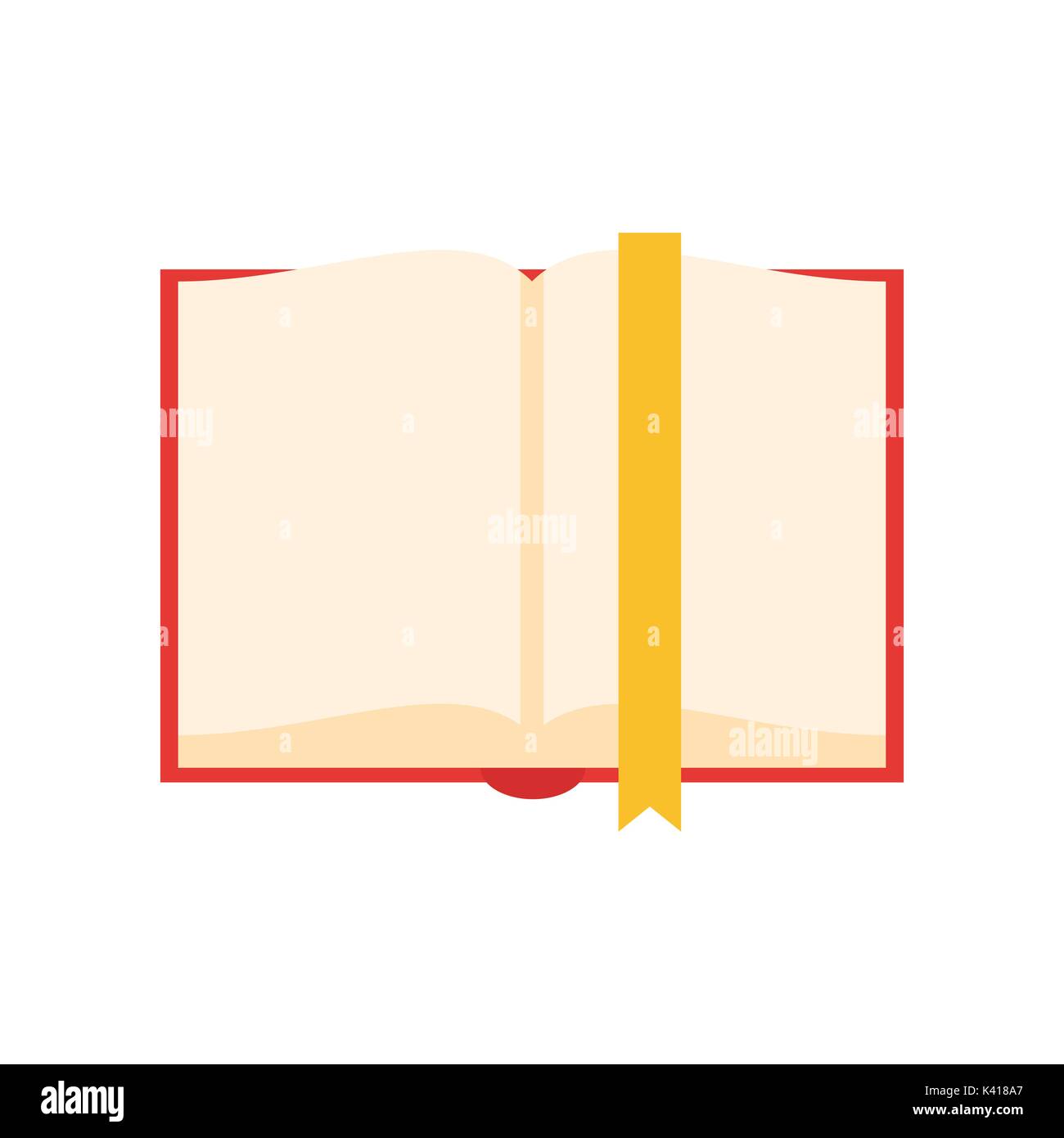 Vector flat style illustration of open book. Icon for web. Isolated on ...