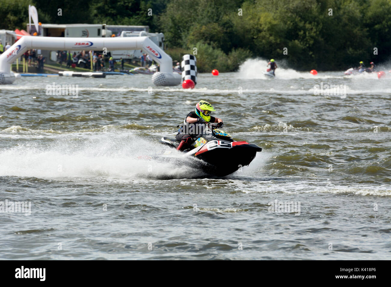 Jet ski racing at Kingsbury Water Park, Warwickshire, UK Stock Photo Alamy