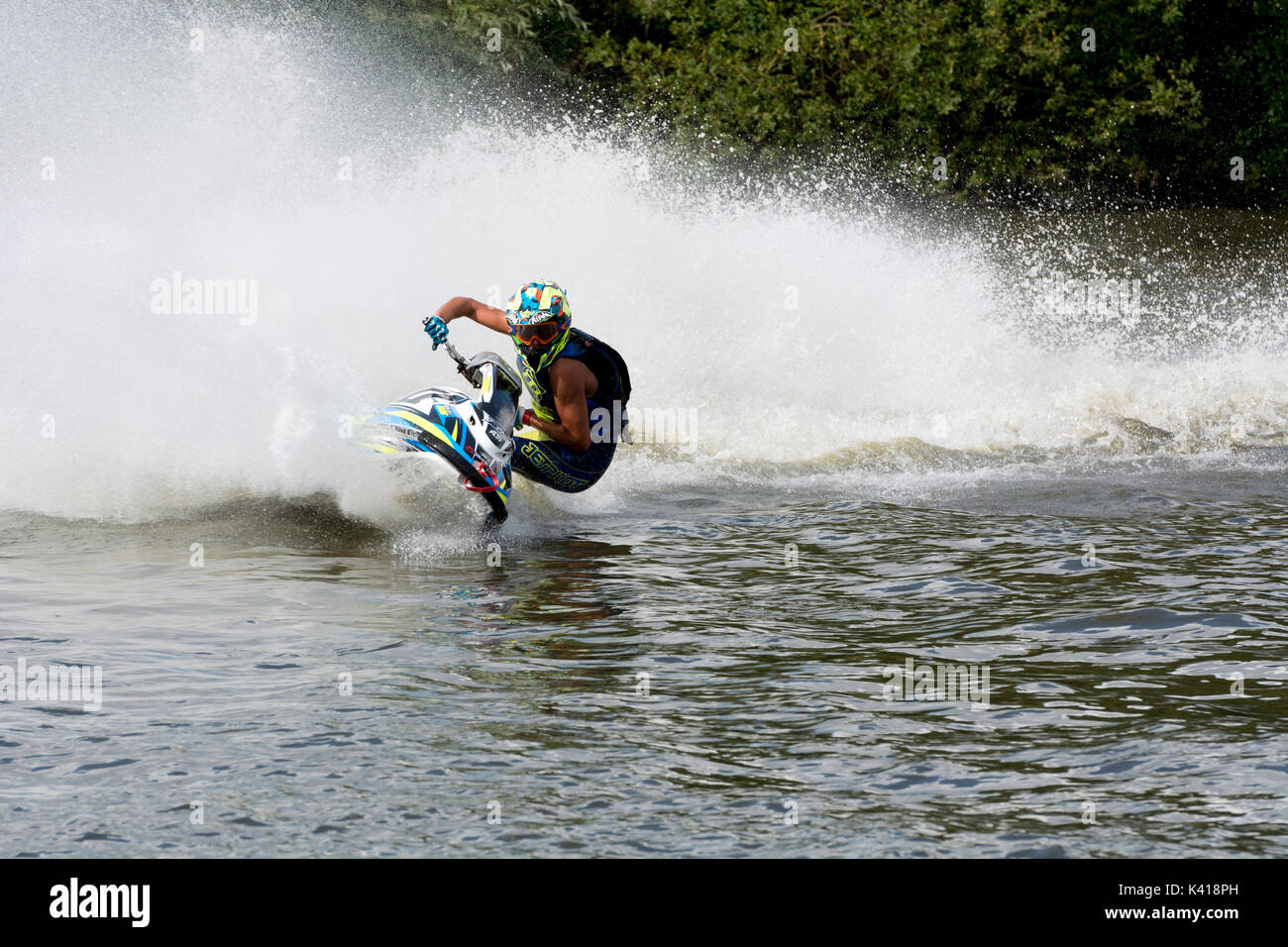 Jet ski racing at Kingsbury Water Park, Warwickshire, UK Stock Photo Alamy