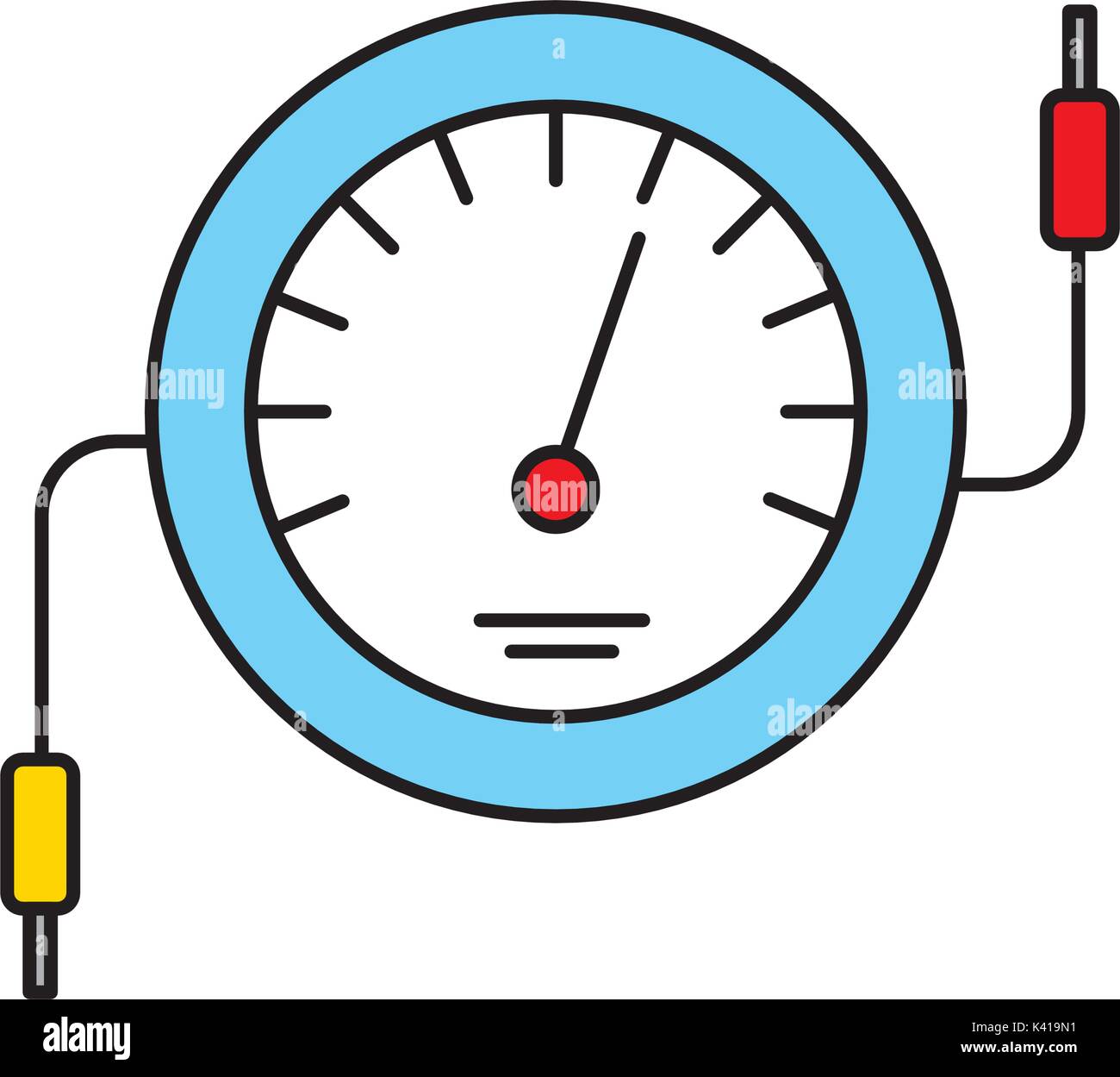 speedometer icon counter electric cable test Stock Vector Image & Art