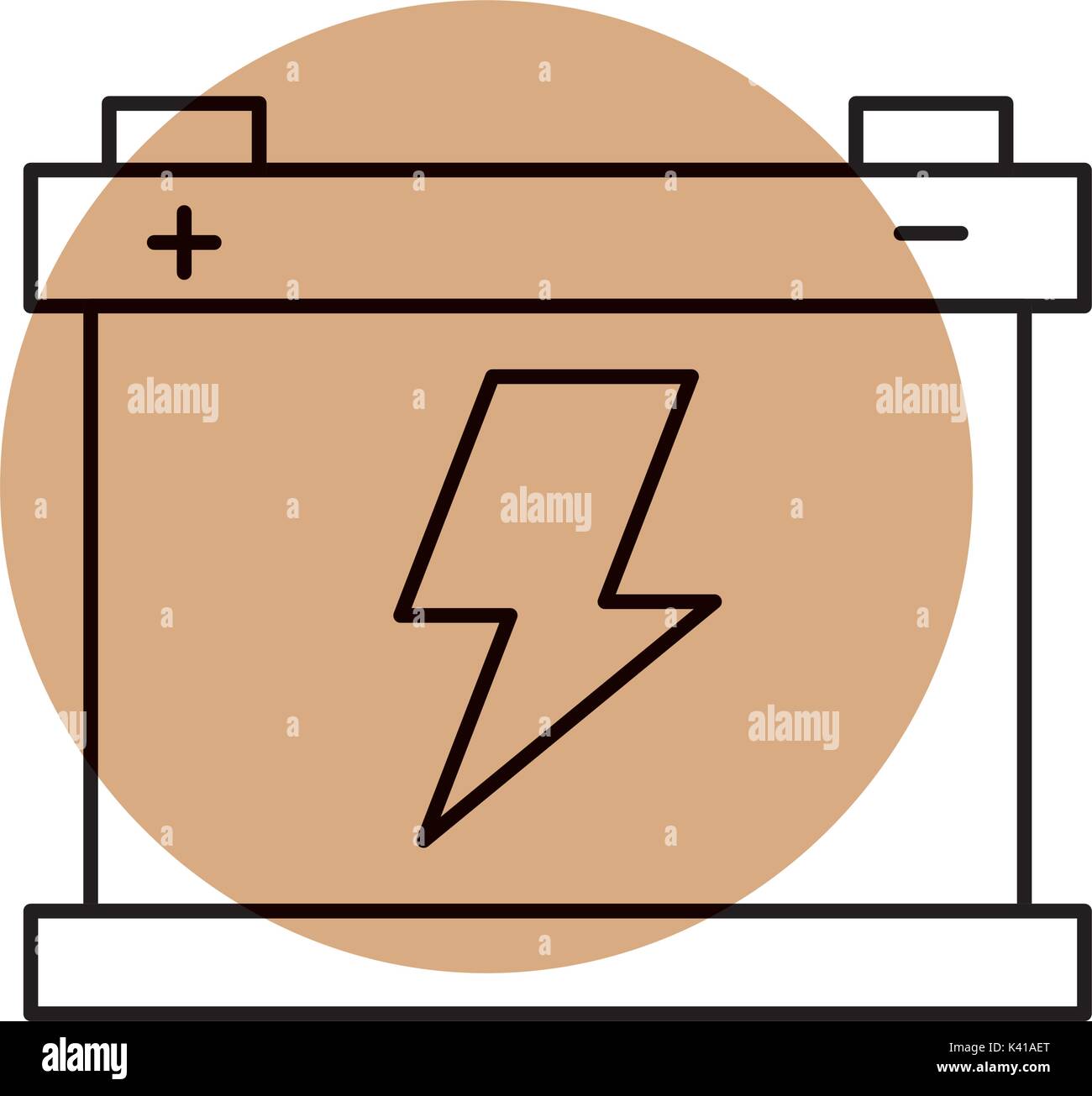 car battery accumulator energy power and electricity icon Stock Vector