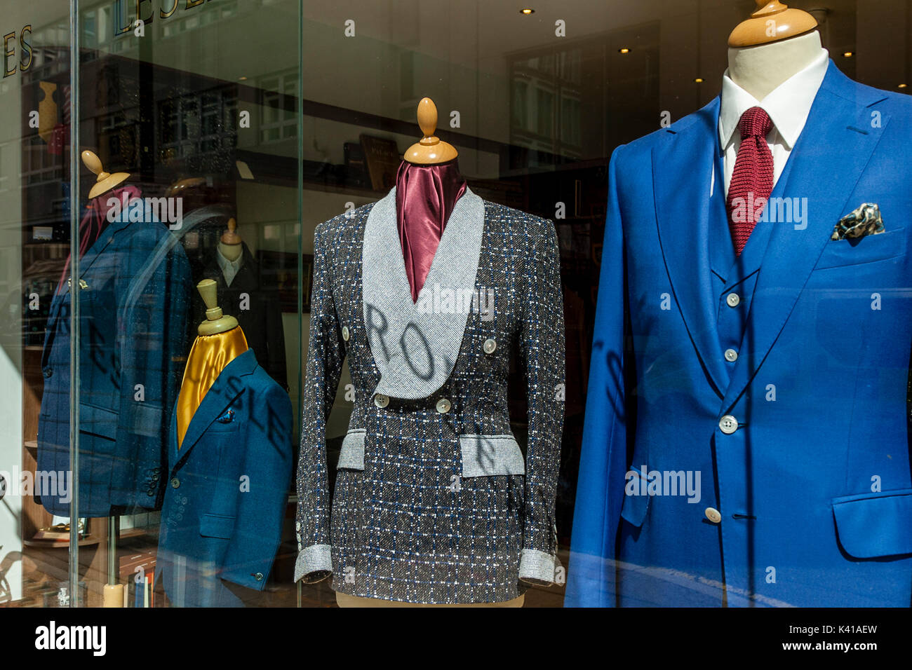 Suits On Display In A Savile Row Shop Window, Savile Row, London, UK Stock  Photo - Alamy